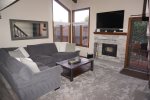 Mammoth Lakes Condo Rental Sunrise 1- Cozy Living with Wood Burning Fireplace
